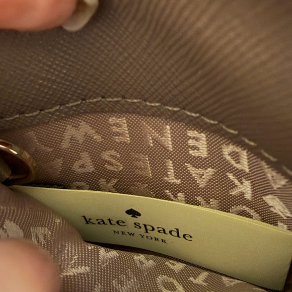 Kate Spade Chocolate Card Holder with Gold Ring - Picture 7 of 9